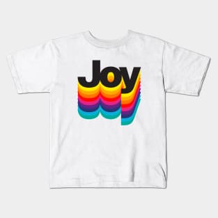 Joy: Retro Typography Edition Kids T-Shirt